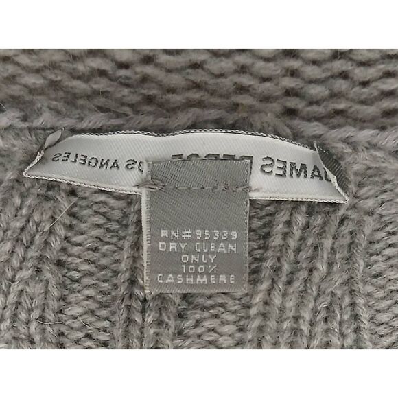 James perse women small shawl collar double Breasted sweater 100% cashmere gray - Picture 8 of 8